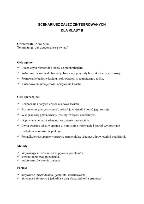 Scenariusz zajęć integracyjnych: Jak zbudować zgrany zespół w klasie 4